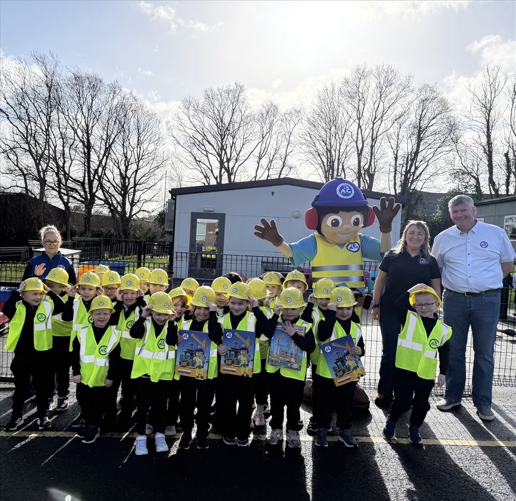 Construction safety visit at Seagoe Primary School